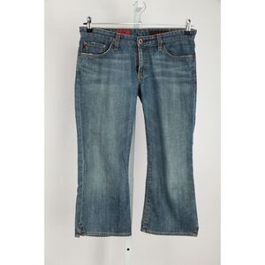 AG Adriano Goldschmied Jeans Women Size 30 The Saga Capri Blue Denim Medium Wash